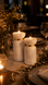 Acornalia Baran Marble Candle Stand Set of 2