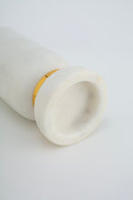 Acornalia Baran Marble Candle Stand Set of 2 | Premium Handcrafted Candle Holders for Home Décor | Elegant White Marble with Gold Accent | Modern Luxury Tealight & Pillar Candle Holder