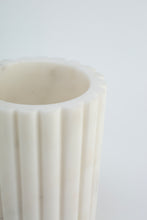 Luxury White Marble Tealight Candle Holder | Handcrafted Fluted Design | Elegant Home Decor, Festive & Gifting Accent Piece