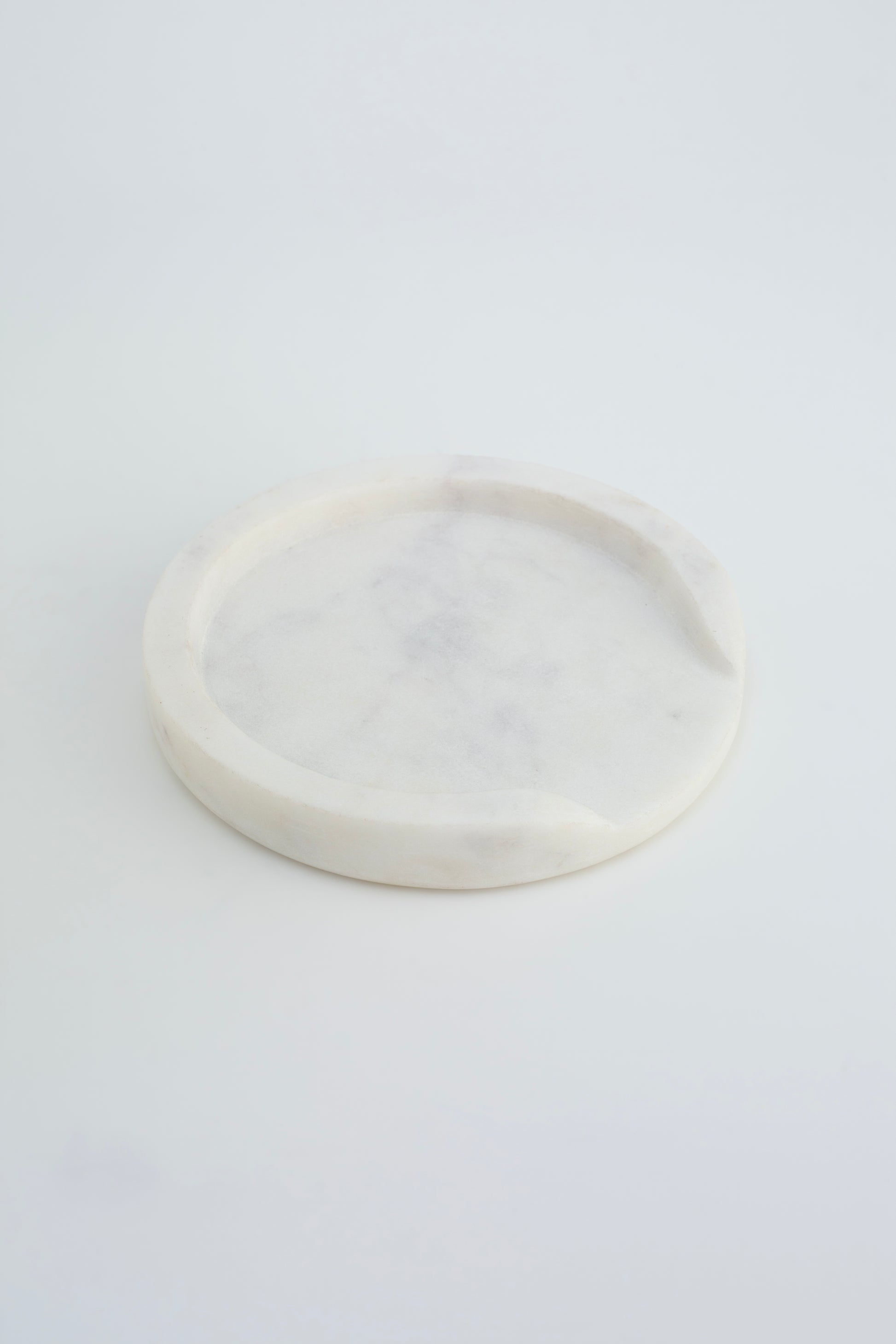 Acornalia Sikar Premium White Marble Round Tray