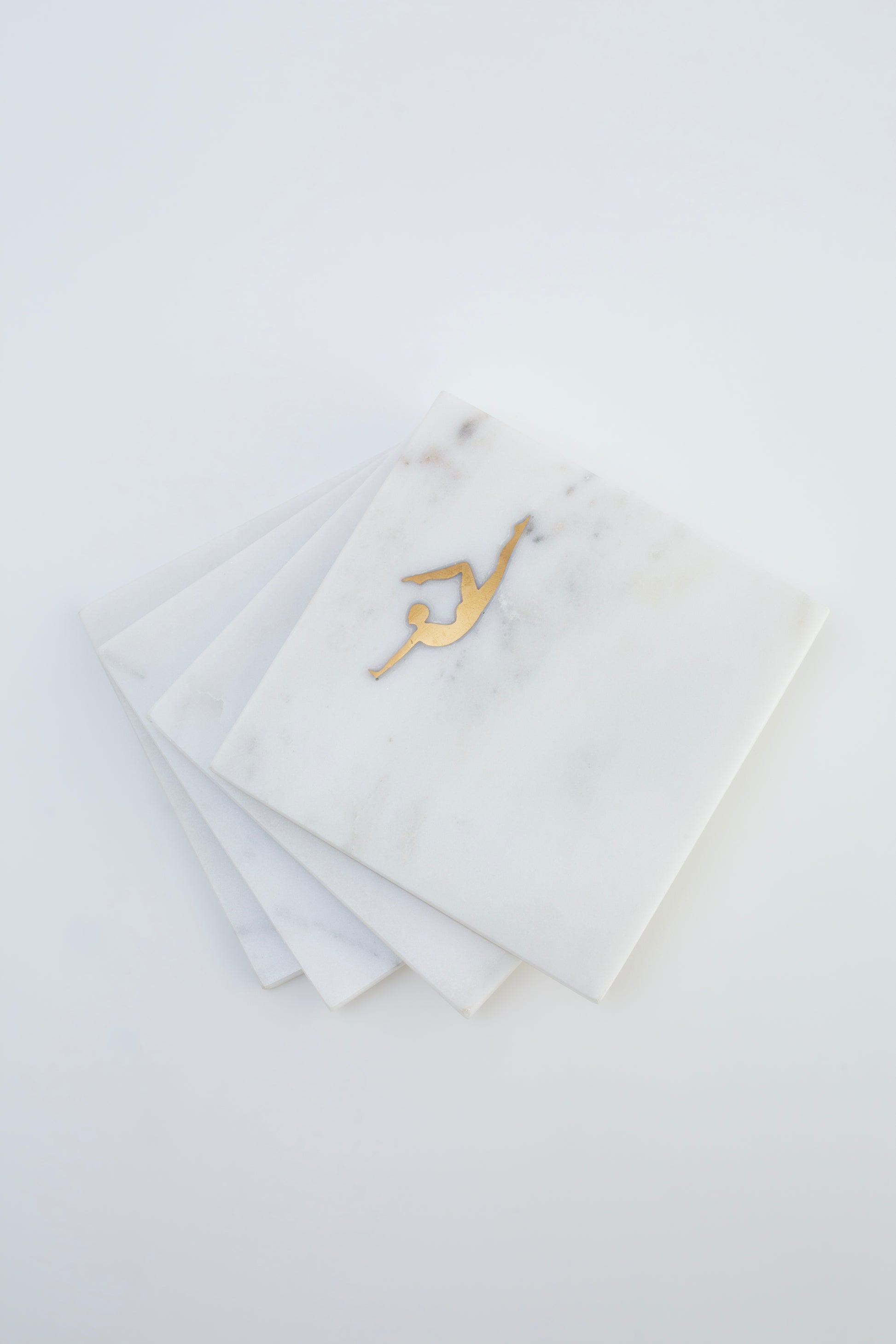 Acornalia Yog Marble Coasters- Set of 4