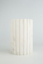 Luxury White Marble Tealight Candle Holder | Handcrafted Fluted Design | Elegant Home Decor, Festive & Gifting Accent Piece