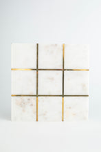 Acornalia XOXO Tic Tac Toe Game Set | Luxury Marble Board with Golden X & O Pieces | Stylish Tabletop Game & Home Décor Accent