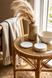 Acornalia Moonlight White Marble Round Coaster-set of 4