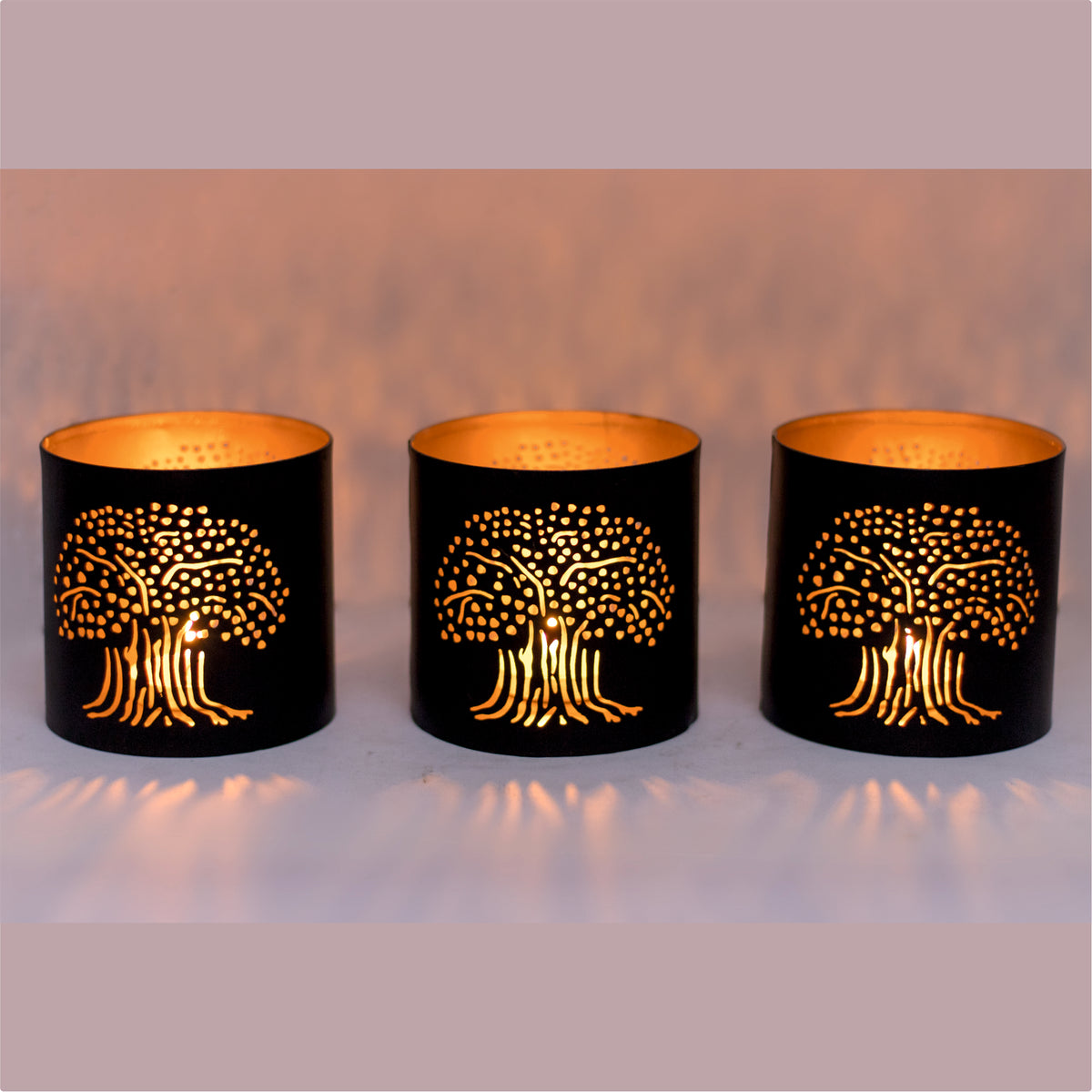 Moroccan Votive Set of 3 - T.Lite - Size 3.50"